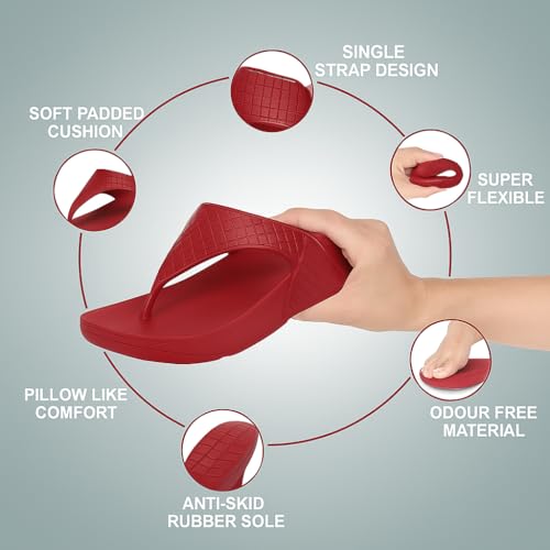 Image of ORTHO JOY EVA Slipper For Women || Waterproof & Everyday Flip Flops for Ladies || Slippers with Cushion Foot Bed || Anti-slip sole || Sweat free