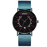 Die Damen und Herren Quarz Armbanduhr ist ein hochmodernes Accessoire für Männer und Frauen. Das Uhren-Metallarmband ist mit verstellbarem Verschluss