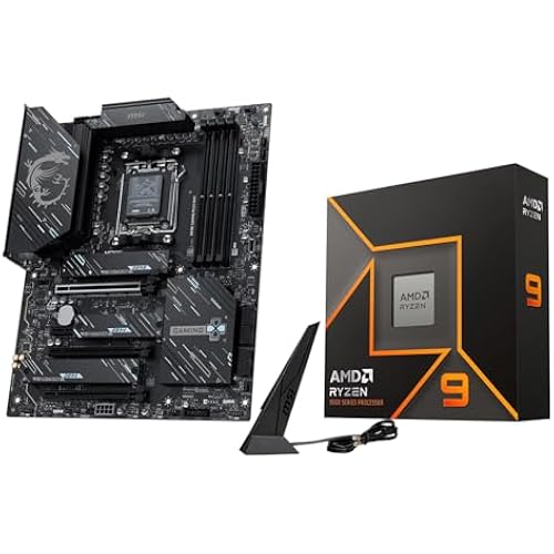 Micro Center AMD 9900X Processor with MSI X870E Gaming Plus WiFi Motherboar