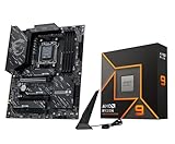 MICRO CENTER AMD Ryzen 9 9900X CPU Processor with MSI X870E Gaming Plus WiFi Motherboard (ATX, AM5, DDR5, PCIe 5.0, M.2 Gen5, Wi-Fi 7)