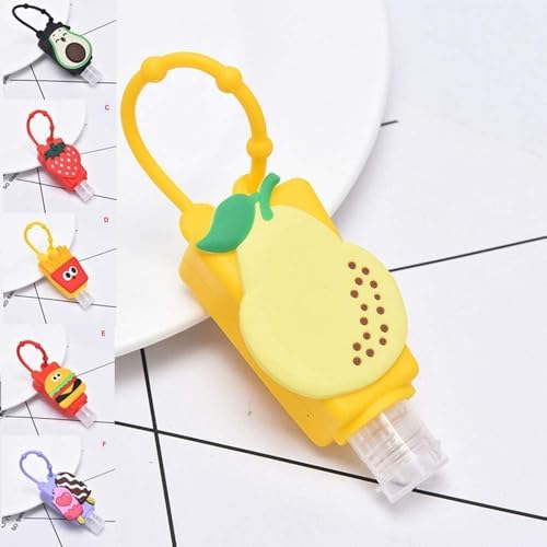 Pchnfei Bouteille de voyage vide en forme de fraise rouge - Désinfectant pour les mains - Avec couvercle en silicone - Rechargeable - Pour savon à main - Distributeur de pompe - Conteneurs cosmétiques – vue 7