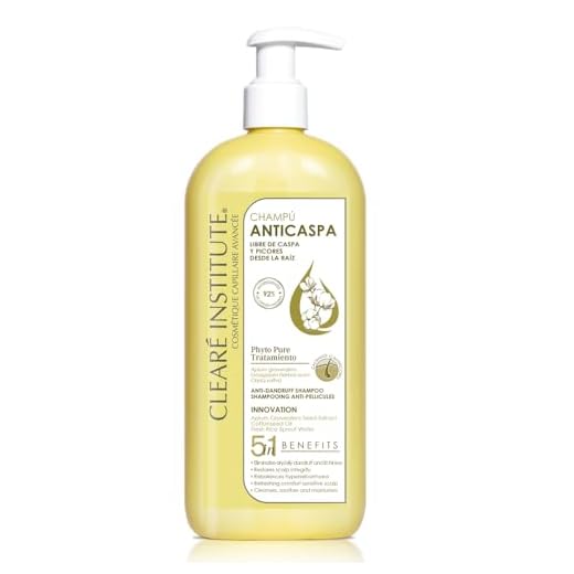 Clearé Institute | Champú Anticaspa | Elimina la Caspa y los Picores | Calma el Cuero Cabelludo e Hidrata | Para adultos y niños | Sin Sulfatos ni Parabenos ni Siliconas, Hombre, Mujer y Niños