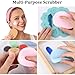 GORGECRAFT 4Pcs Face Washing Sponges Reusable Make-Up Remover Sponges Oval Facial Cleansing Sponge 2 Colors Make Up Sponges for Foundation Daily Cleansing Gentle Exfoliating Makeup Removal Beauty Tool