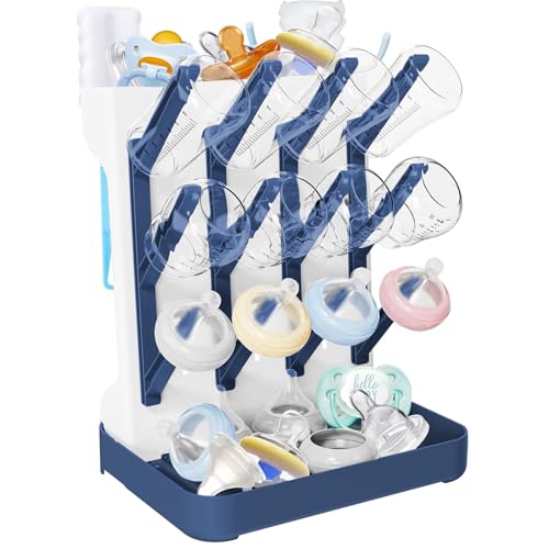 Rwbimti Égouttoir Vertical pour Biberons - Égouttoir à Biberons - Égouttoirs à Bouteilles Peu Encombrant - pour Le Séchage des Tétines de Biberons, des...