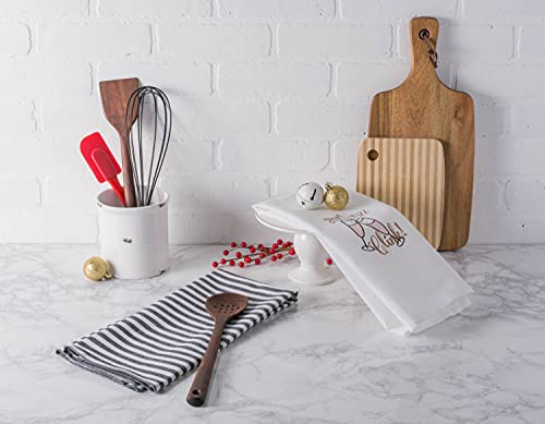 Image of DII Christmas Tea Towels Decorative Kitchen Dish Towel Set, 18x28, Pop Fizz Clink!, 2 Piece