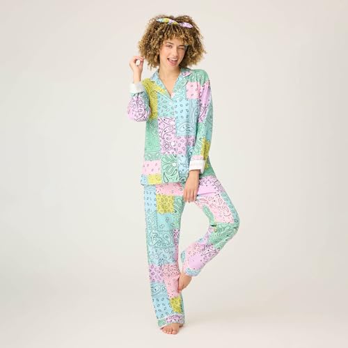 PJ Salvage Women's Flannel Pajama Set with Headband2