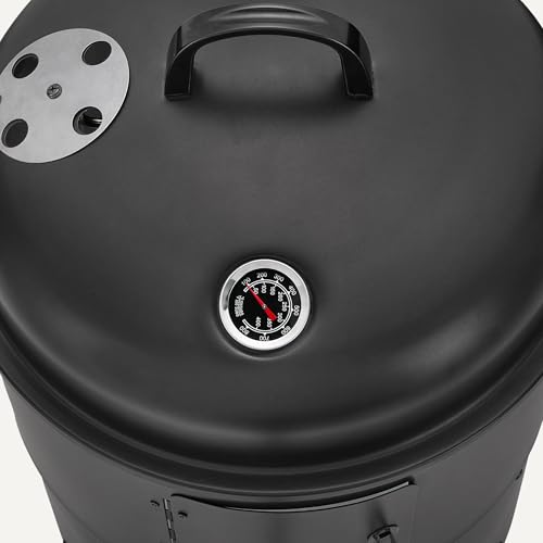 Amazon Basics Outdoor-Smoker, 1 Stück, 40.6 cm, Schwarz 4