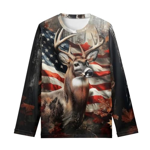 Image of Renewold Boys Girls Tees Kids T-Shirt Long Sleeve Crewneck T Shirts Casual Athletic Tops Clothing for Home School Travel