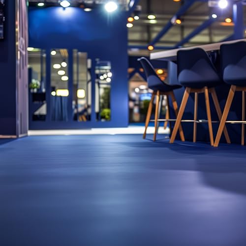 Primaflor PVC Bodenbelag - PVC Boden Meterware - Vinylboden - Schwer Entflammbar - Nicht Reflektierende Oberfläche - EXPOTOP - 2,00m x 12,00m - Uni Blau