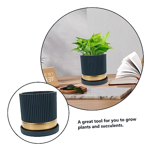 Pot de pépinière rond ciment de qualité supérieure avec soucoupe