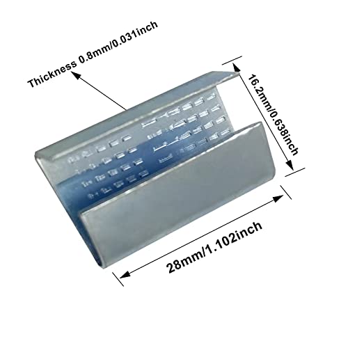Nvoyajuan Packaging Strapping Open Serrated Seals For 5/8" Strap Width Polyester (Pet) Strapping, Banding Strapping Clips Plastic Poly Strapping Metal Buckle(Pack Of 100) #TOP1