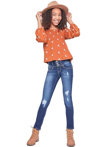 YMI Jeans Girls Wannabettafit 3-Button Clean Hem Skinny4