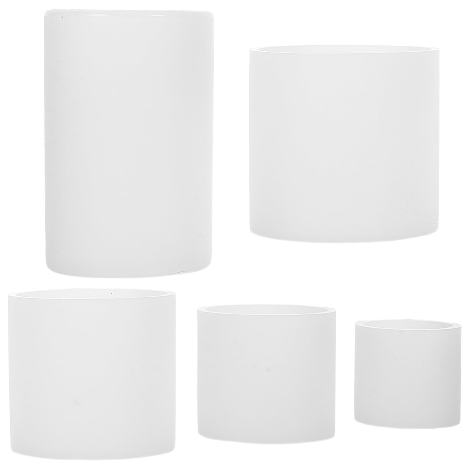 SHERCHPRY 5PCS Silicone Cylinder Candle Molds Set for Handmade Wax and Resin Candles Multi-Size Round Moulds (3cm-8.5cm) and Craft Casting in UK