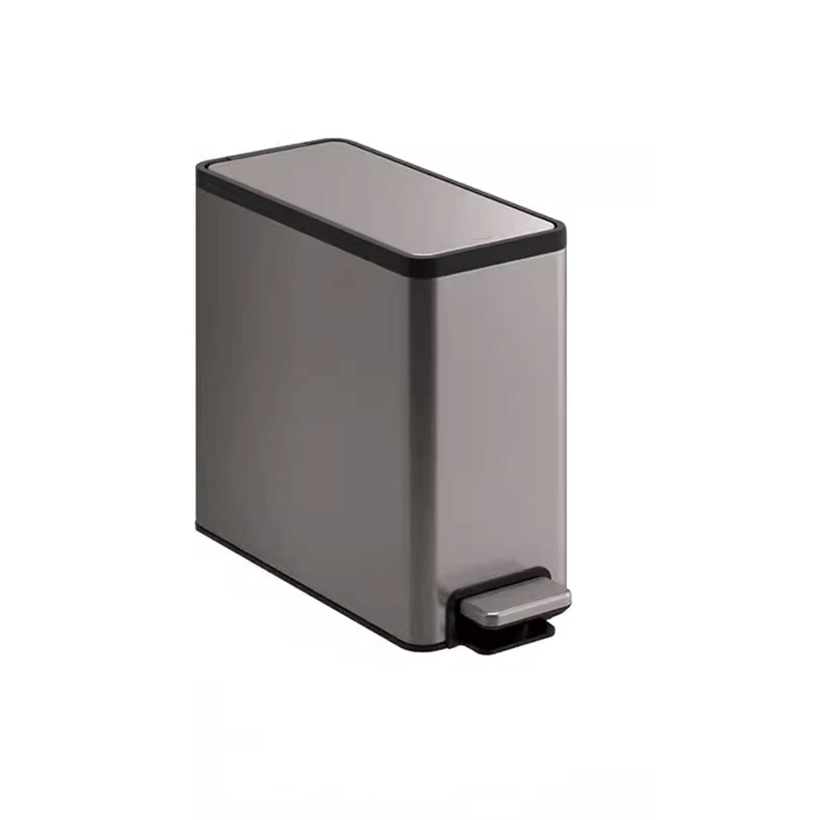 Mülleimer, Mülleimer für Haushalt, Küche, Wohnzimmer, großes Fassungsvermögen, leicht, luxuriös, Edelstahl, Badezimmer-Toilette mit Deckel, hochwertiger Farbwert, Abfall- und Recycling-Küche