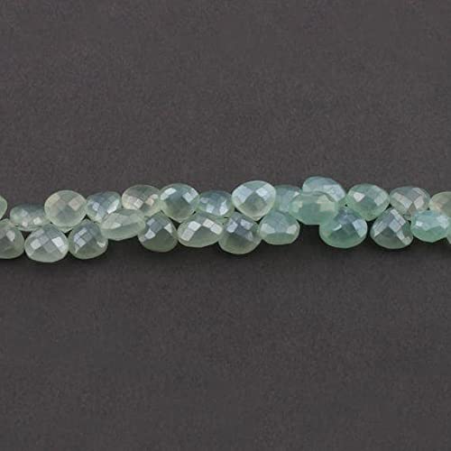 Chalcédonite verte naturelle perles coeurs pour offrir un bijou unique