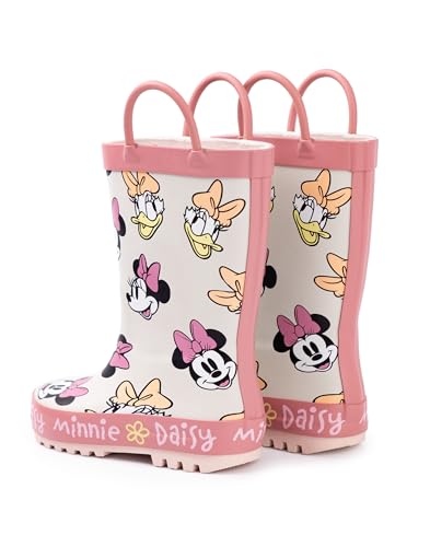 Disney Minnie Mouse & Daisy Duck Girls Pink Waterproof Boots with Handles | Easy Pull-On Design for Outdoor Play | Rainy Weather Footwear Character Merchandise for Kids2