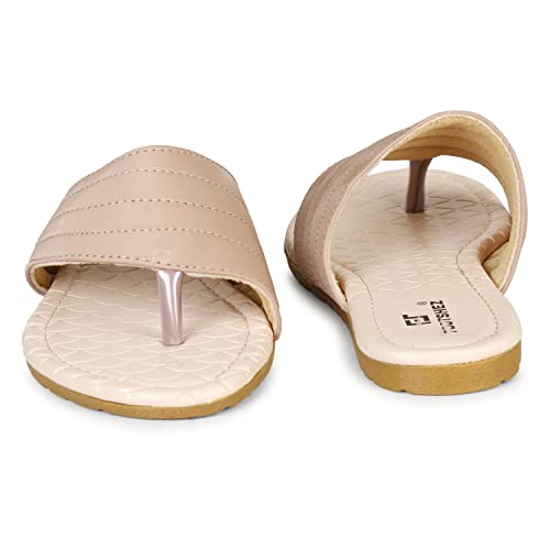 Image of Footshez Women's Synthetic Leather Slip On Comfortable Regular Fashion Slippers