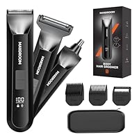 Intimrasierer Mann,MAXGROOM 3 IN 1 Rasierer Herren Elektrisch für Intimbereich,IPX7 Body Trimmer Herren,Nasenhaartrimmer Herren,Barttrimmer Herren Profi,Körperhaartrimmer Herren für Gesicht,Brust