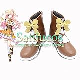 桃鈴ねね ホロライブ hololive バーチャル YouTuber Vtuber Vチューバー ももすず ねね コスプレ 靴 ブーツ コスプレ靴 cosplay オーダーサイズ/スタイル 製作可能 【Sanjucos】(24cm)