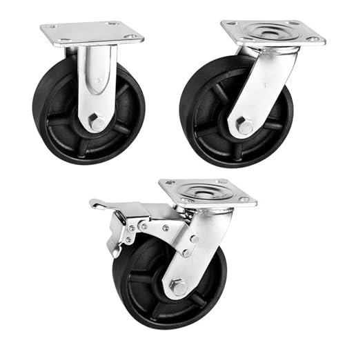 Roues pivotantes de four robustes en nylon résistant à la chaleur