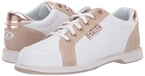 Dexter Womens Groove Iv White/Nubuck/Rose Gold Wide Width Bowling Shoes 9.5 W Us #TOP5