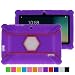 Turpro Kids' Shockproof Silicone Case for Chromo Inc 7 inch, Alldaymall A88X, Dragon Touch Y88X Plus/Y88X, VURU A33, NPOLE 7 Inch Tablet (Purple)