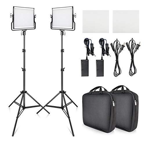 xfyx LED-Videoleuchte mit verstellbarem Stativständer-Studioleuchten-Kit und breiter Angel-LED-Fotobeleuchtung für…