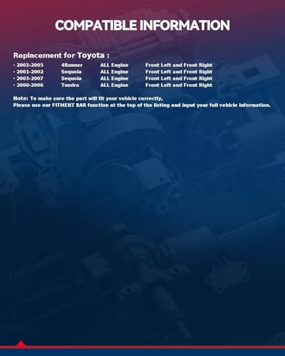 Image of KAX Disc Brake Caliper Assembly Fit for Toyota Models - 2000-2006 Tundra, 2001-2007 Sequoia, 2003-2005 4Runner, with Casting #13WL, Front Left and Right, Driver and Passenger Side 2PC Set