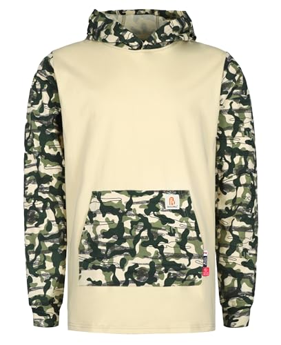 Image of BOCOMAL FR Hooded T Shirts Utility Pocket Fire Resistant Summer Hoodie CAT2