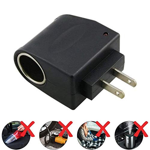 iSaddle Universal AC to DC Car Cigarette Lighter Socket Adapter Converter Vehicle Power Inverters Vehicle Amplifier Power Car Refrigerator (US Plug, Output: DC 12V 500mA) 110V AC to 12V DC