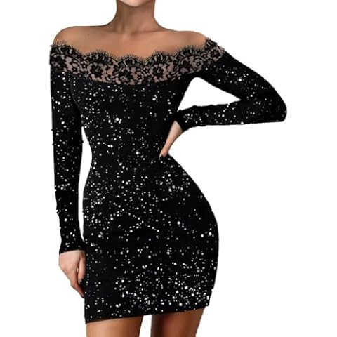 Hanaoops Mini Robe Paillette Femme Cover