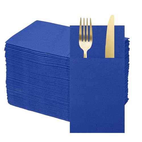 Servilletas desechables con tacto de lino uxcell premium con bolsillo para cubiertos