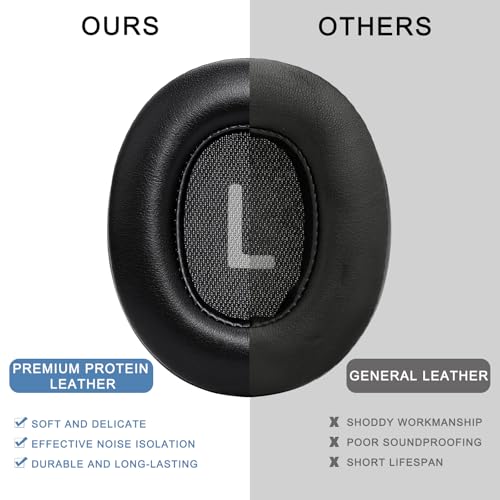 Image of GEVO Earpads for JBL Tune 770NC /760NC (Not Fit JBL Live Series) Headset | Ear Cushions for JBL Tune 700BT /710BT /720BT /750BT /750BTNC /760NC /770NC | Protein leather | Original-Fit Design | Black