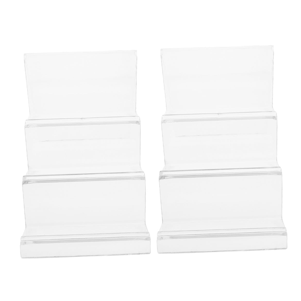 MAGICLULU Organizzatore da Scrivania Espositore Porta Oggetti 3 Ripiani Inclinati in Acrilico 2 Pezzi Leggero e Resistente per Uffici ed Esposizioni