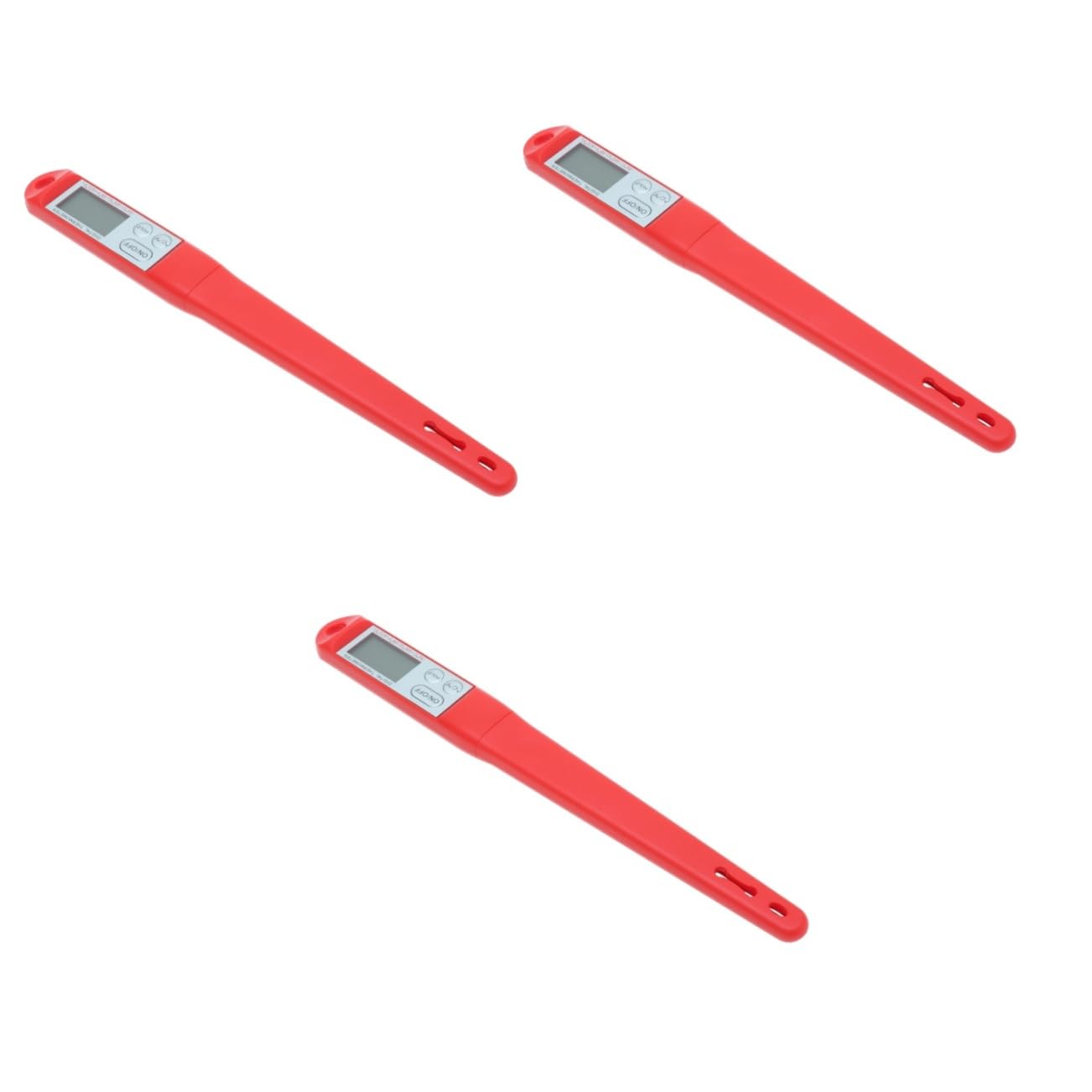 Ciieeo 3piezas Digital De Cocina Sonda De Inoxidable Para Carnes y Alimentos Lectura Instantánea Herramienta De Cocina Para Bbq y Uso Doméstico Rojo