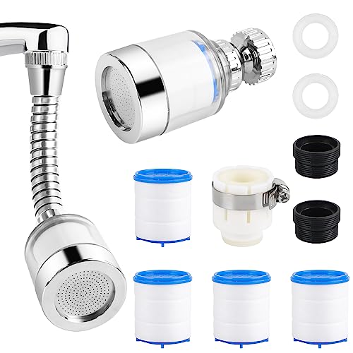 LURNODY 2 Pièces Filtre Robinet Anti Calcaire - Filtre Eau Rotatif 360°