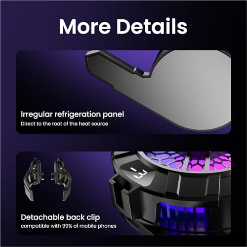 Image of Xcreo SL33 Powerful Cooling Semiconductor Phone Cooler Radiator Larger Cooling Area Portable Cooling Fan for Phone /Android