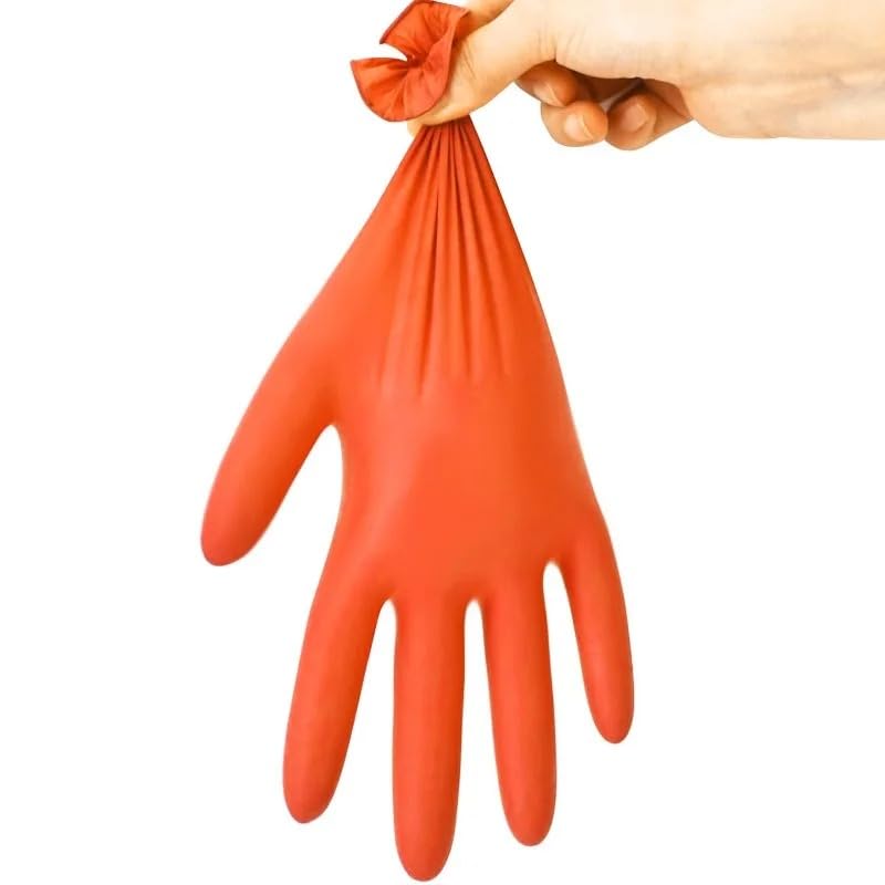 Guantes de nitrilo desechables sin polvo ni látex (10-100 unidades) for peluquería, cocina, cuidado mascotas y protección diaria en la industria ligera(100pcs,M)