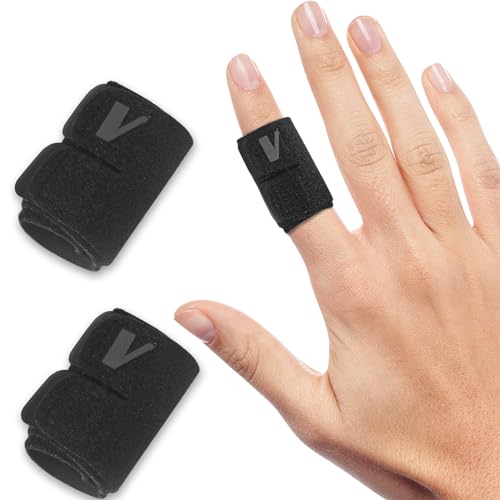 Vanzen Finger Splints, 2 Pack Finger Buddy Straps, Soft Fabric