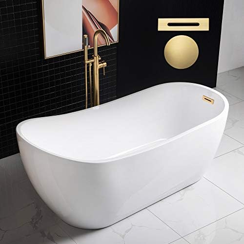 WOODBRIDGE B0001-BG-Drain &O Bathtub, 67", Brushed Gold