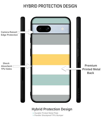 Image of Line Texture Design Premium 2D Printed Metal Back Case Cover for Google Pixel 7A 5G