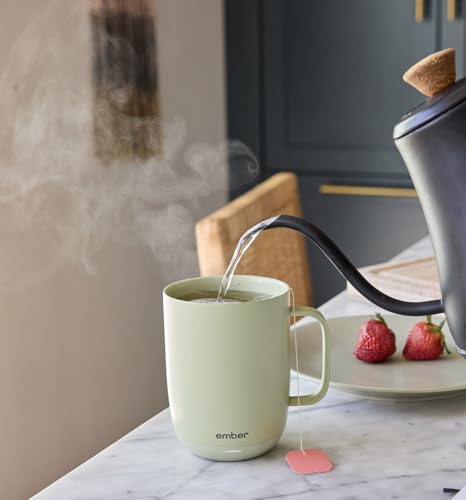 Image of Ember Temperature Control Smart Mug 2, 14 Oz, App-Controlled Heated Coffee Mug with 80 Min Battery Life and Improved Design, Matcha Green