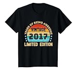 Camisetas divertidas para niños 2017. Gran idea de regalo para niños nacidos en 2017 divertido 2017 edición limitada regalos de cumpleaños para niños. Divertido regalo de Holliday para hijo, nieto, hermano, nieto, amigo, primo, sobrino. Regalo de cumpleaños 2017. Regalo de Navidad para niños.