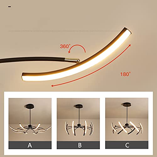 Lustre chic or à 12 bras pour illuminer un salon moderne - 4