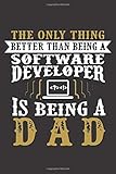  THE ONLY THINK BETTER THAN BEING A SOFTWARE DEVELOPER IS BEING A DAD: Parents Day Grandparents Day, Father\'s Day,Birthday and Christmas Gifts From ... x 9\