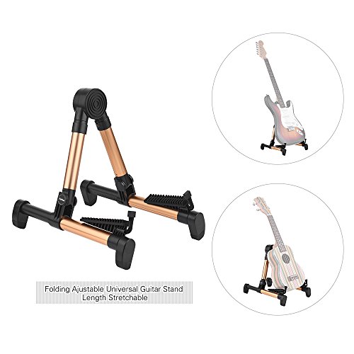 KKmoon Dobrável Universal Guitar Stand Titular Bracket Suporte Comprimento Stretchable Liga de Alumí