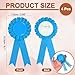 uxcell Blank Award Ribbon Prize, 4Pcs Party Badge Brooch Badge Brooch Pin for Women Men Colorful Satin Corsage Fabric Birthday Award Ribbon Party Tinplate Decorations, Lake Blue