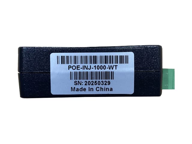 POE-INJ-1000-WT - Passive Gigabit PoE Injector/Splitter, Wire Terminal Connector
