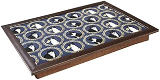 Penguin Home® Lap Tray with Bean Bag Cushion | Silky & Cushioned Laptop Desk | Padded Lap Tray for Eating | Portable Cushioned Stand for Study, Breakfast,Lunch, Dinner, TV Tray | Design-Dogs & Flowers