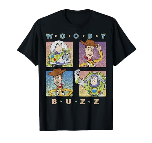 Disney Pixar Toy Story Woody et Buzz Four Square T-Shirt